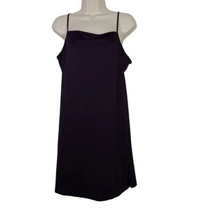 Lauren Ralph Lauren Purple Slip Dress Women Size L Sleeveless Adjustable Straps